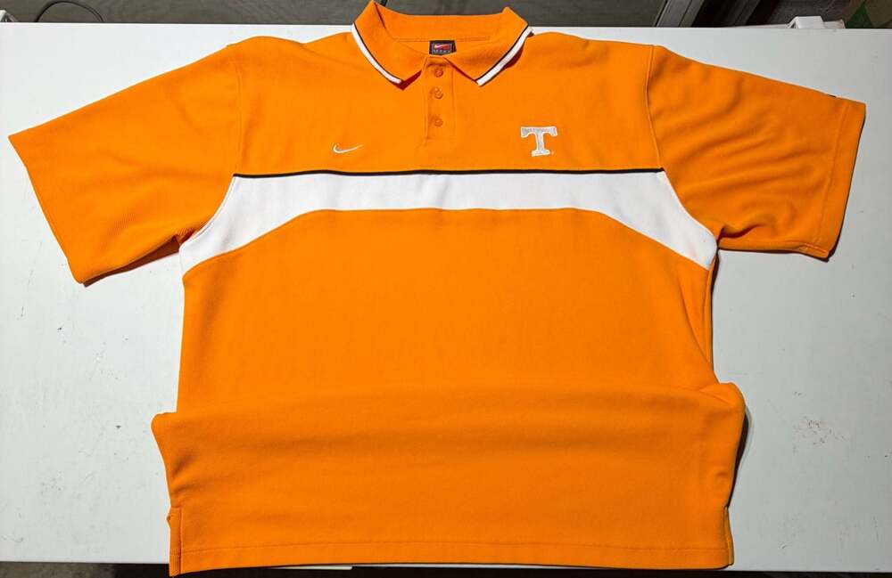 Nike Team Tennessee Volunteers Dri-Fit Sideline Performance Striped Polo Shirt
